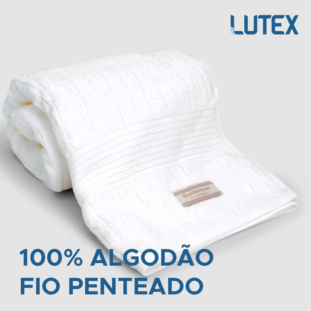 Jogo De Banho Gigante Buddemeyer - Toalha Banhão Fio Penteado Canelado - 100% Algodão - Kit 4 Peças